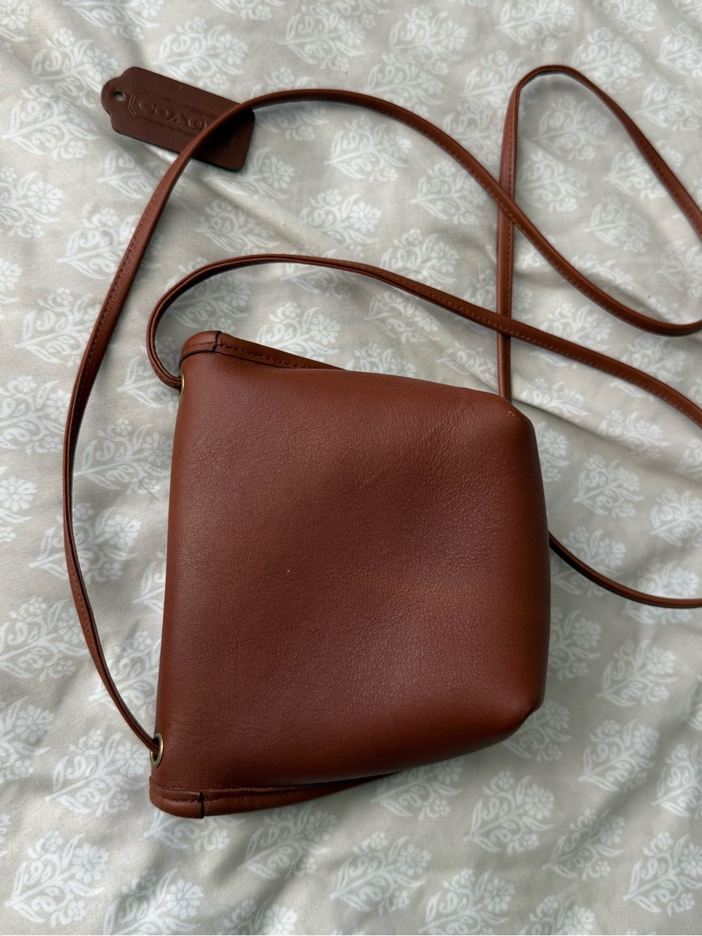 Vintage Coach Everett Bag Mini Crossbody 9934 British Tan Leather Archival - Picture 5 of 10